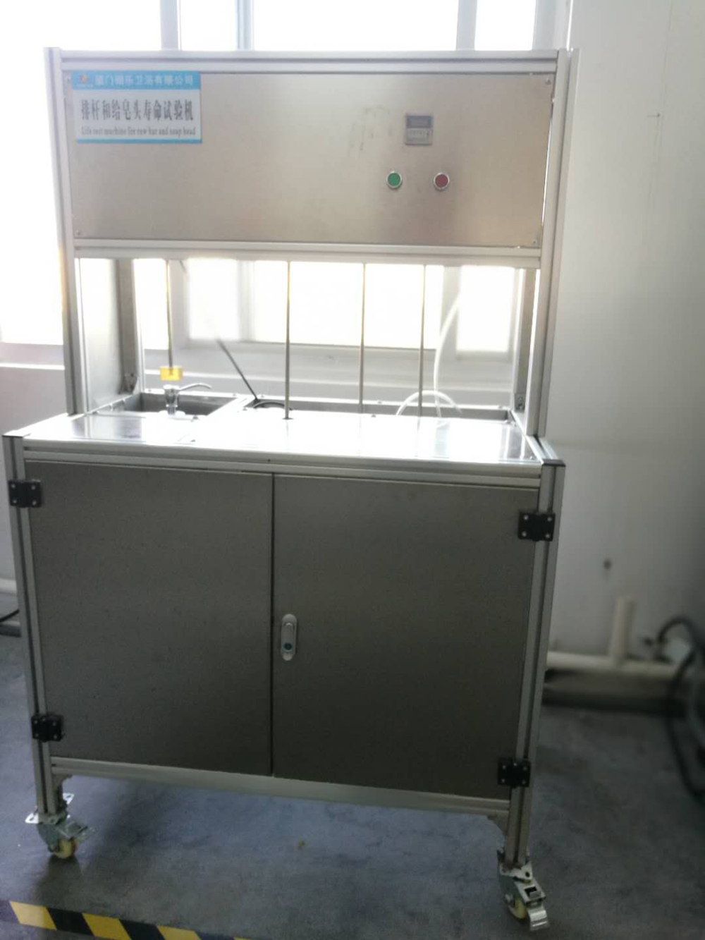 Life test machine for row bar and soap head